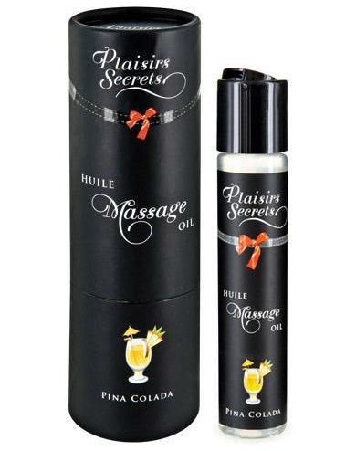Массажное масло с ароматом пина колады Huile de Massage Gourmande Pina Colada - 59 мл. - Plaisir Secret - купить с доставкой в Улан-Удэ
