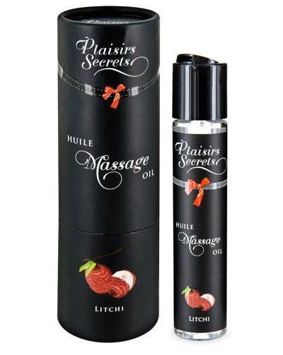 Массажное масло с ароматом личи Huile de Massage Gourmande Litchi - 59 мл. - Plaisir Secret - купить с доставкой в Улан-Удэ