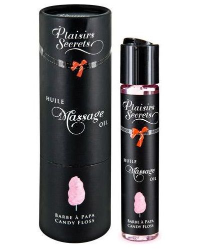 Массажное масло с ароматом сладкой ваты Huile de Massage Gourmande Barbe à Papa - 59 мл. - Plaisir Secret - купить с доставкой в Улан-Удэ