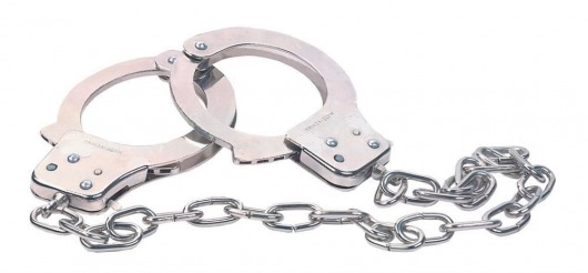 Наручники из металла с длинной цепочкой CHROME HANDCUFFS METAL HANDCUFFS W. KEY - NMC - купить с доставкой в Улан-Удэ