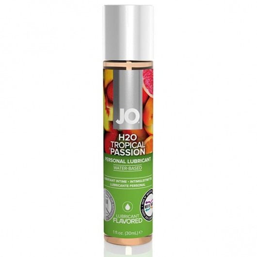 Смазка с ароматом тропических фруктов JO Flavored Tropical Passion - 30 мл. - System JO - купить с доставкой в Улан-Удэ