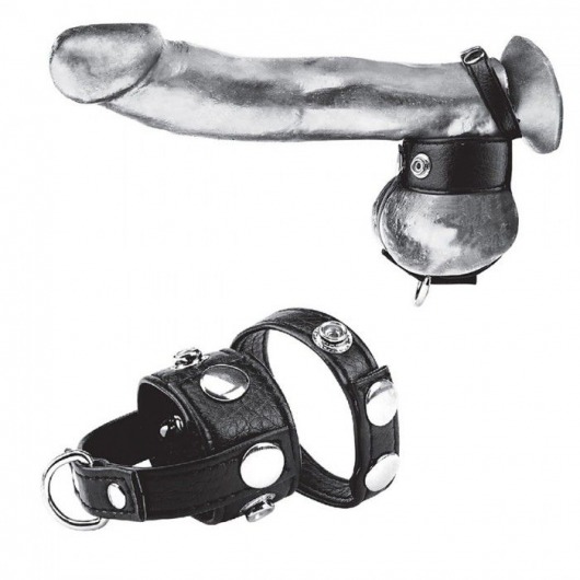 Утяжка для мошонки и пениса Cock Ring With 1  Ball Stretcher And Optional Weight Ring - BlueLine - купить с доставкой в Улан-Удэ