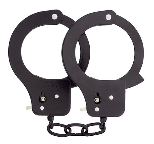 Чёрные наручники из листового металла BONDX METAL CUFFS BLACK - Dream Toys - купить с доставкой в Улан-Удэ
