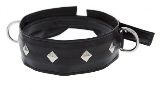 Полиуретановый ошейник с пуклями и D-кольцами Collar with Studs - Blush Novelties - купить с доставкой в Улан-Удэ