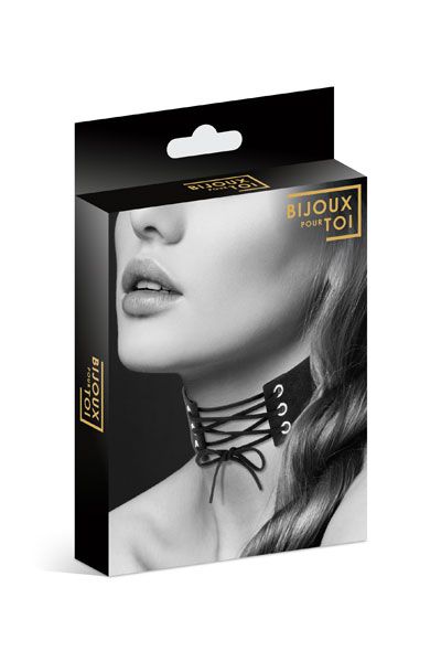 Оригинальный ошейник-чокер со шнуровкой - Bijoux Pour Toi - купить с доставкой в Улан-Удэ