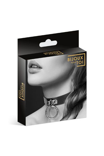 Узенький ошейник из полиуретана с кольцом - Bijoux Pour Toi - купить с доставкой в Улан-Удэ