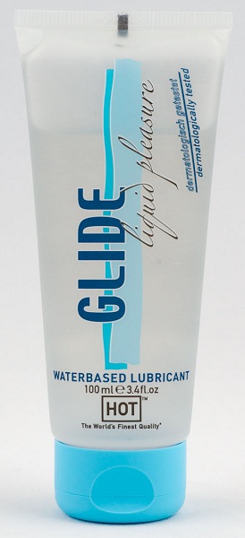 Интимная смазка на водной основе Glide - 100 мл. - HOT - купить с доставкой в Улан-Удэ