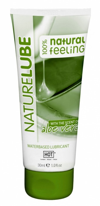 Смазка на водной основе с алоэ вера Nature Lube - 30 мл. - HOT - купить с доставкой в Улан-Удэ